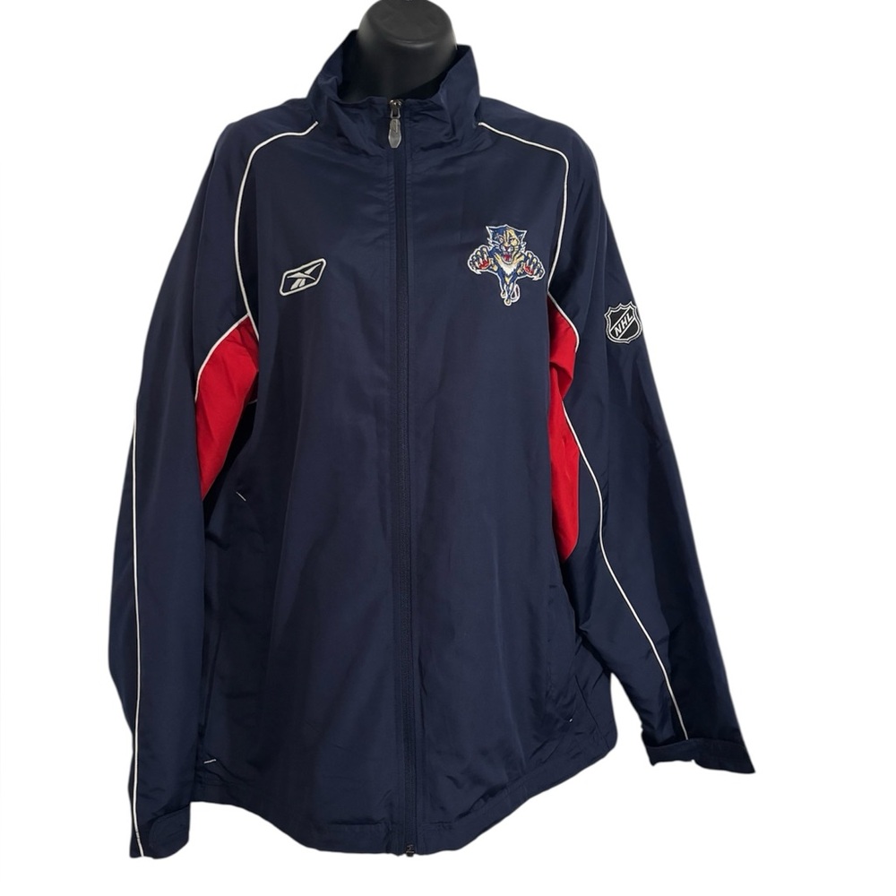 Reebok Florida Panthers Dark Blue Jacket with Red Highlights
